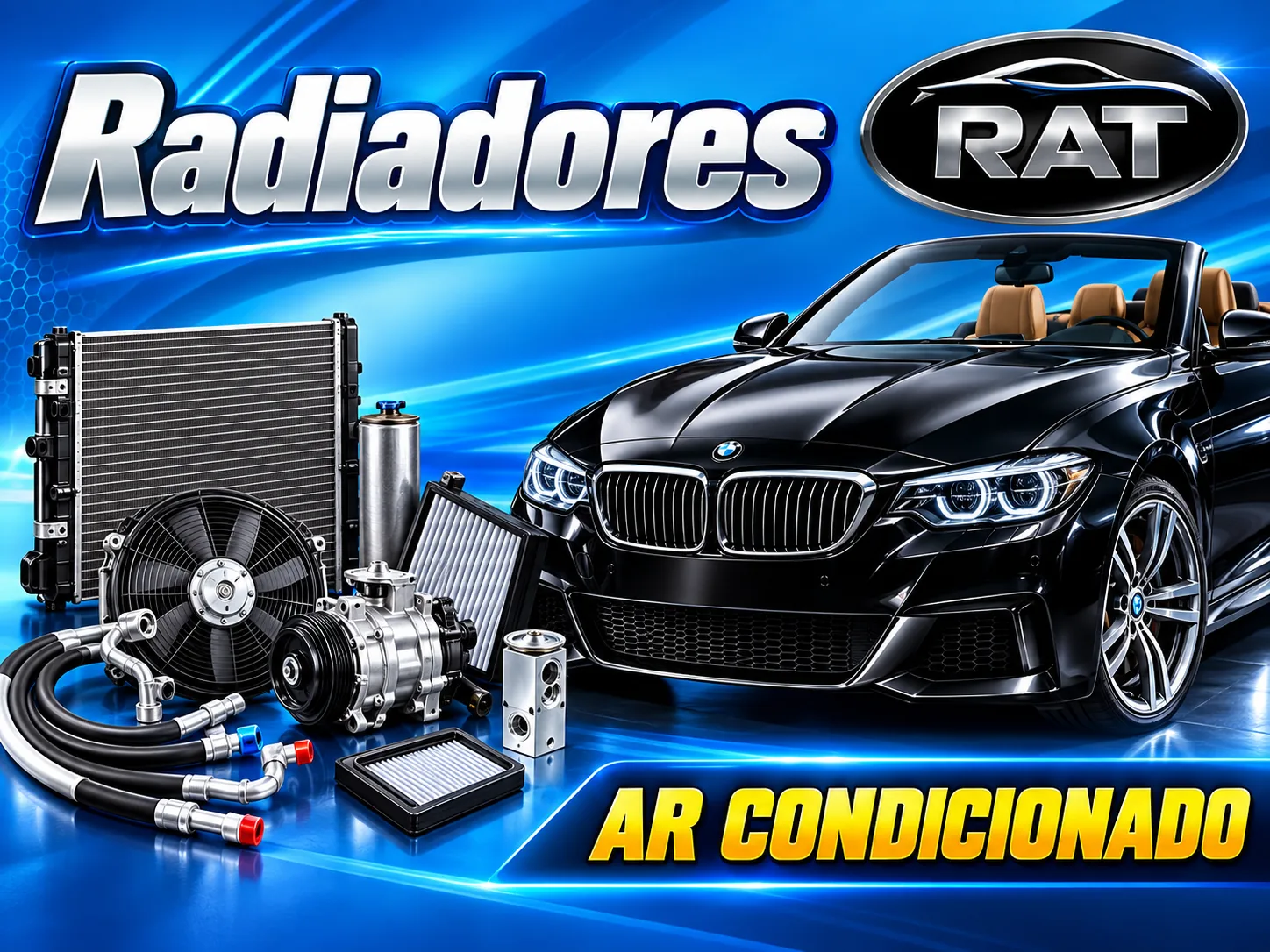 Peças automotivas para radiadores e ar-condicionado